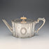 Antique British Silver Plate Drum-Shaped Teapot, circa 1870, W&G Sissons